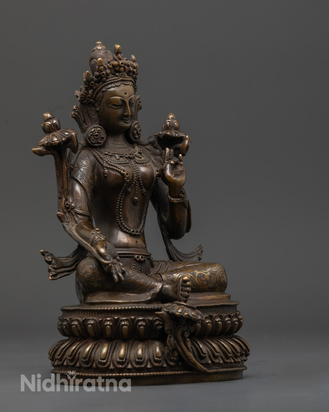 Nepalese Green Tara Statue | Handcrafted Buddhist Art