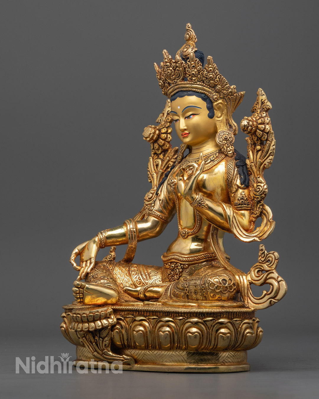 Tibetan Green Tara Statue | Handcrafted Tibetan Deity