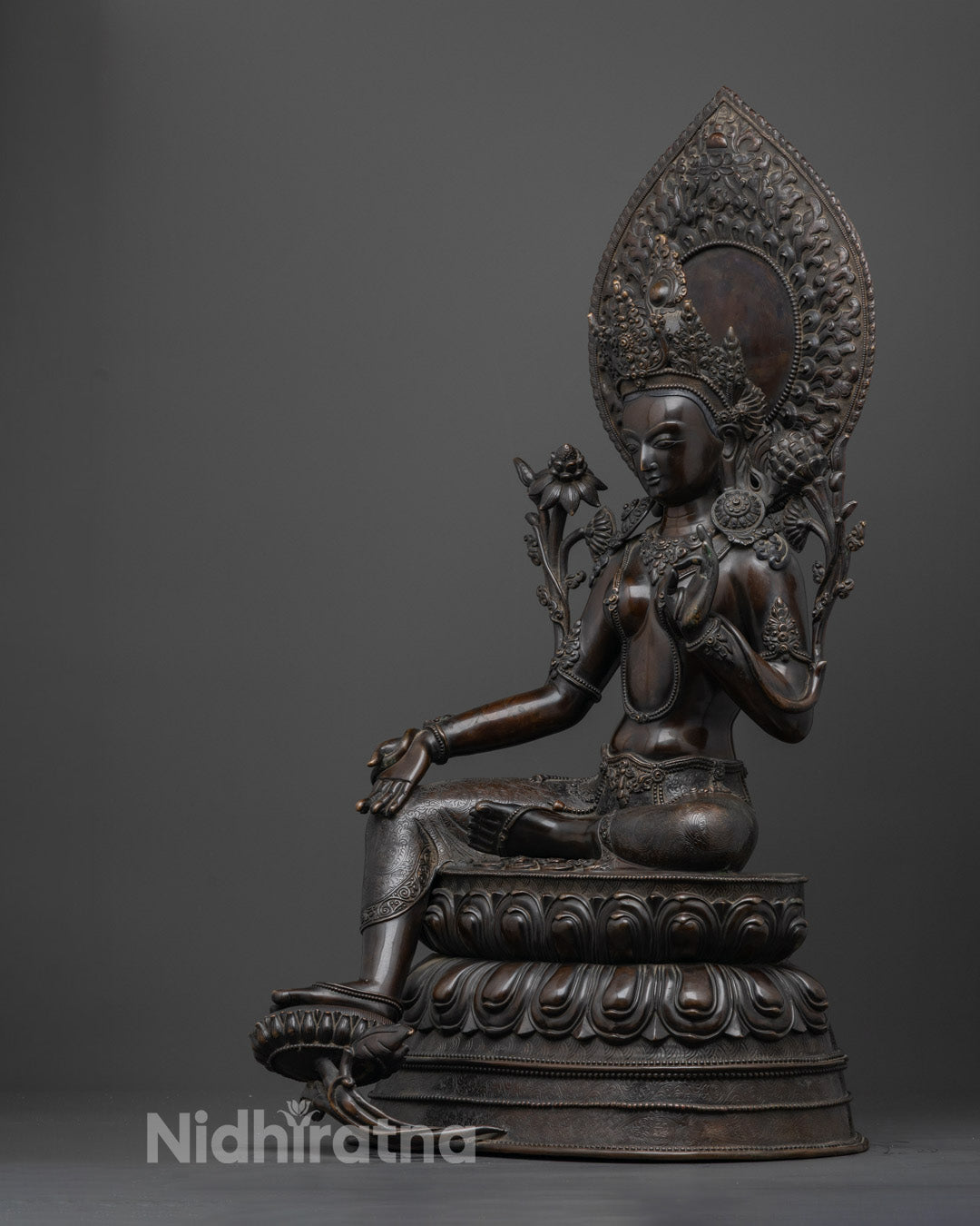 Handcrafted Green Tara Statue | Himalayan Artwork