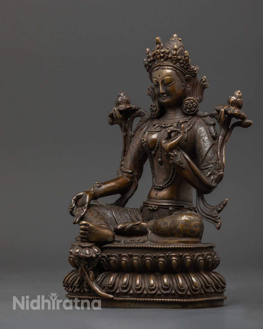Nepalese Green Tara Statue | Handcrafted Buddhist Art