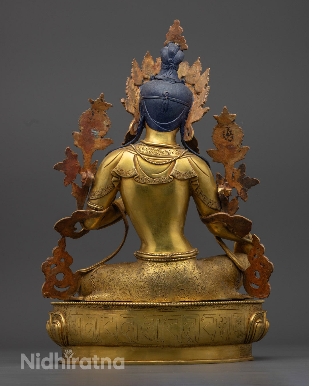Sacred Green Tara Statue | Handmade Copper Sculpture