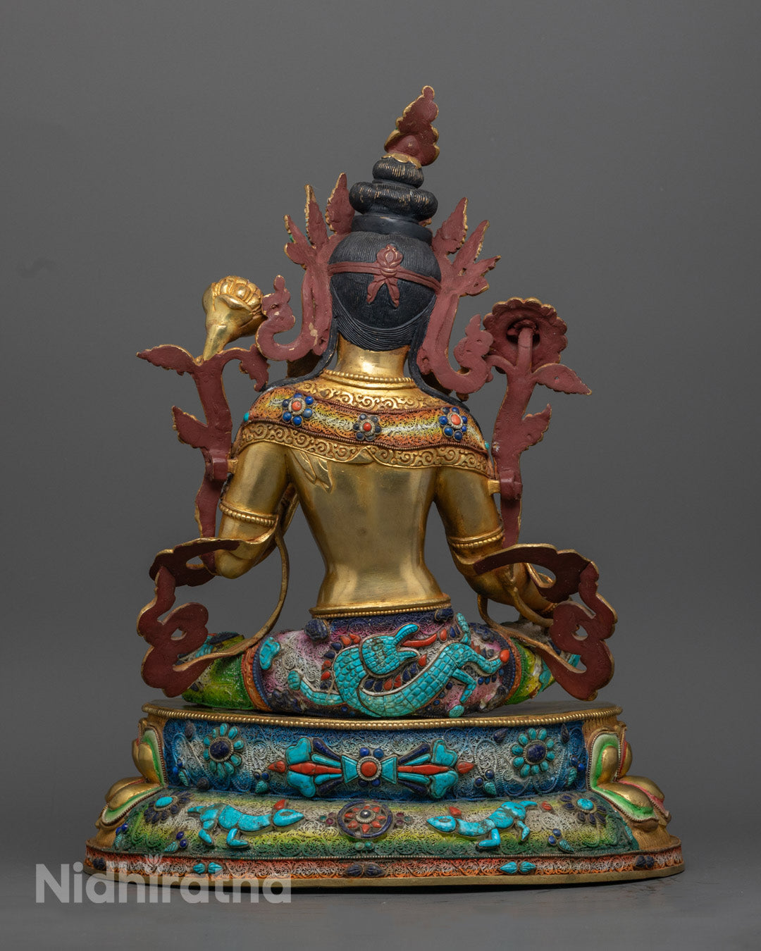Green Tara Statue | Traditional Nepalese Buddhist Art