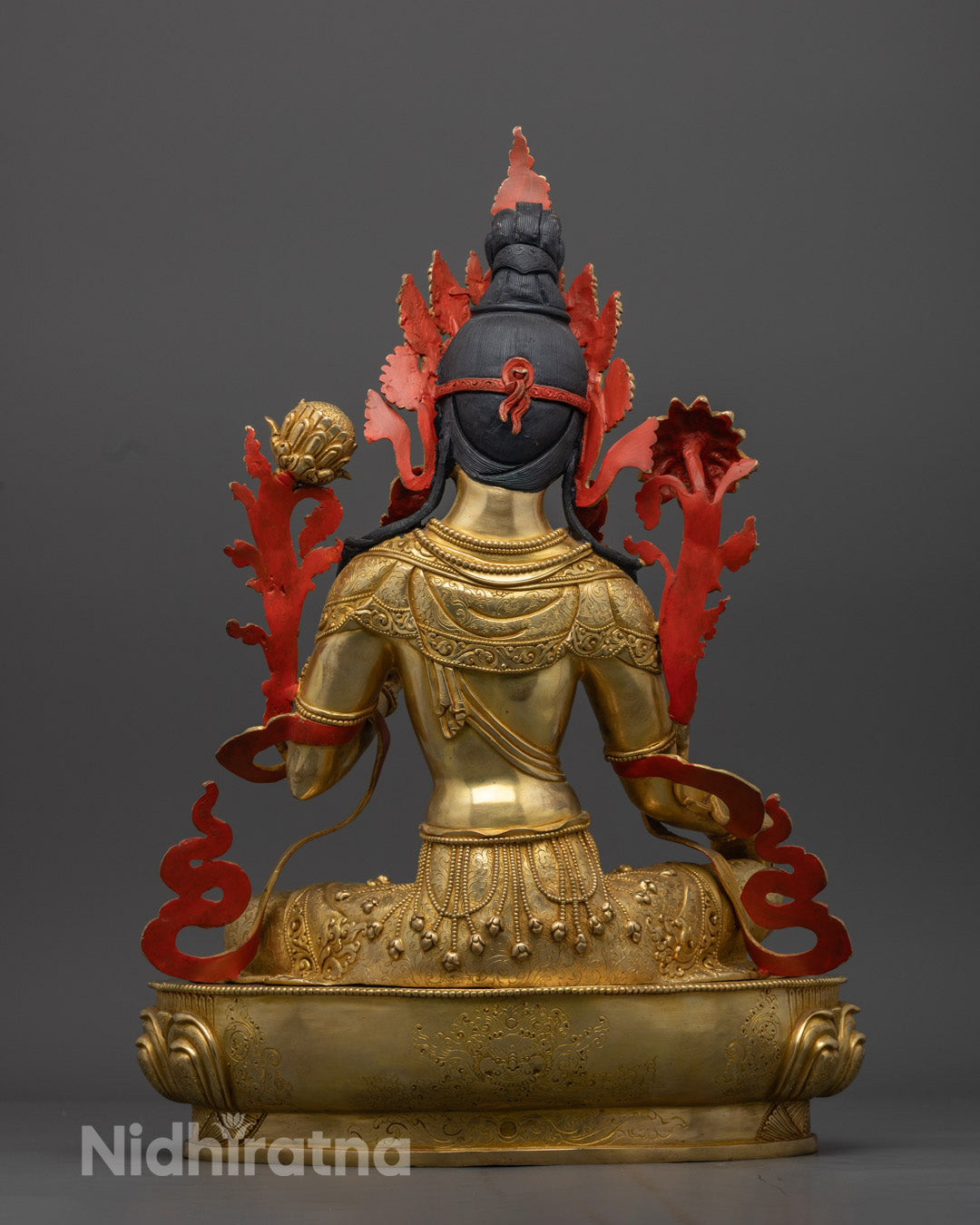 Buddhist Green Tara Statue | Hand-Carved Sculpture