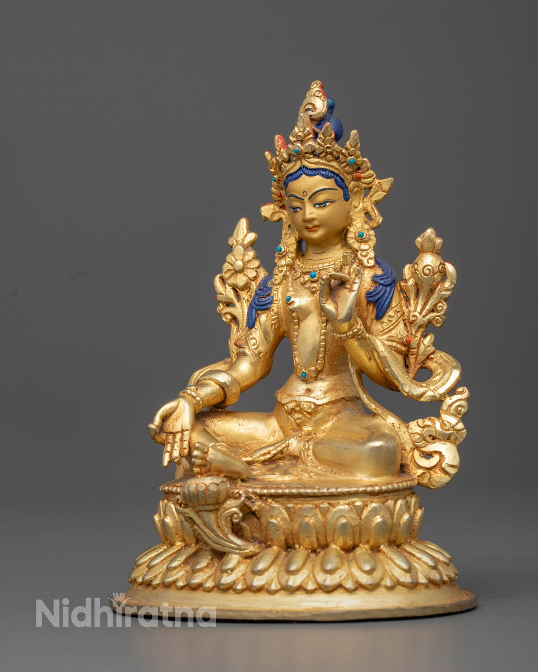 Green Tara Statue | Himalayan Tara Sculpture