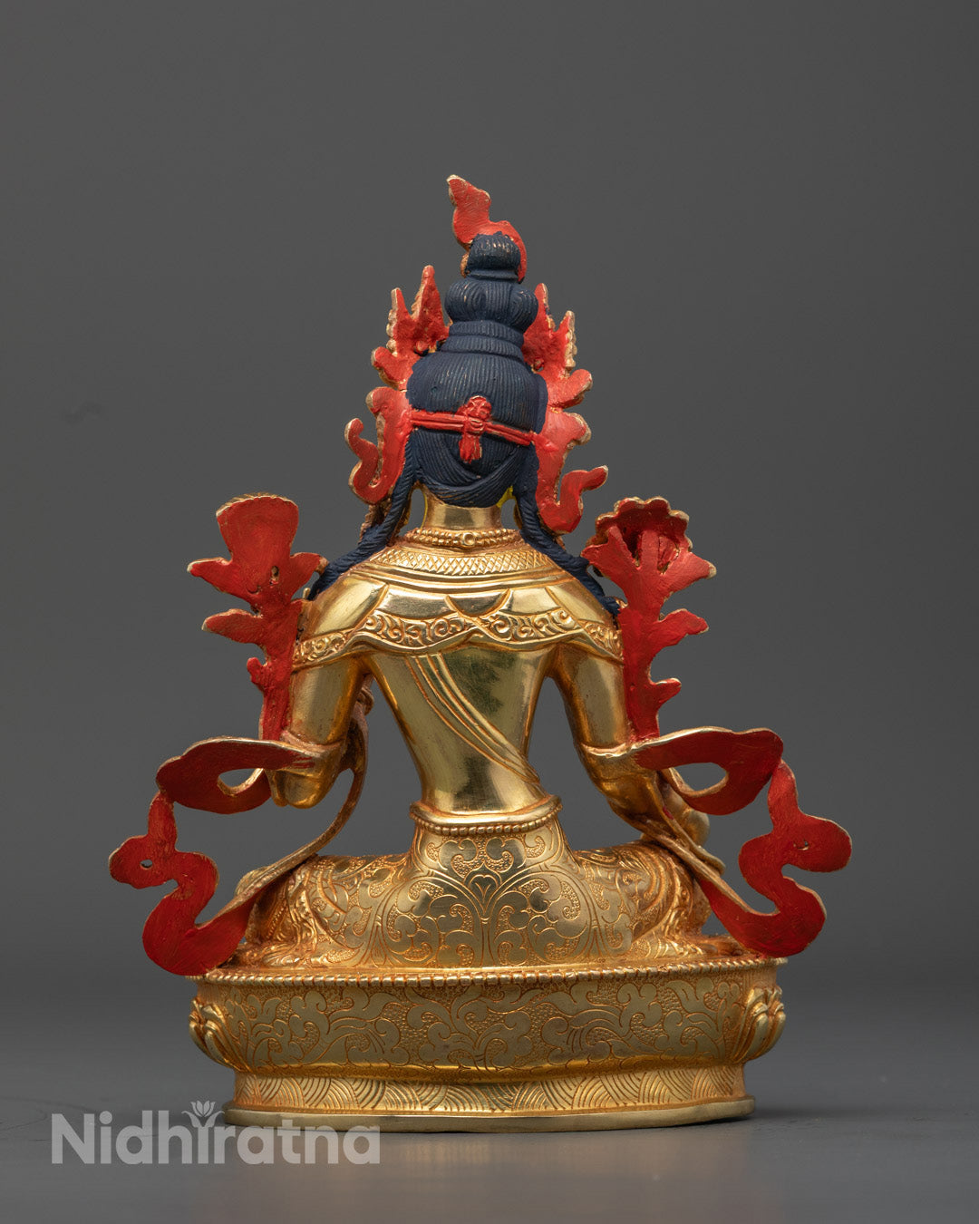 24k Gold Gilded Green Tara Statue | Divine Protection and Peace