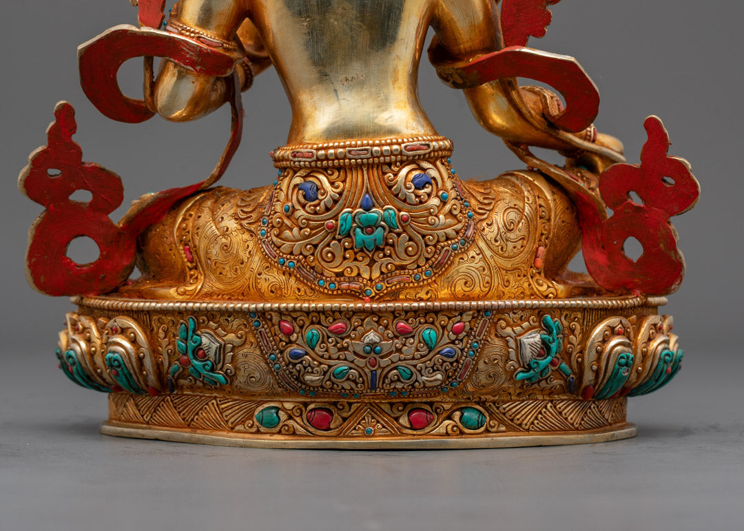 Green Tara Buddha Statue for Spiritual Protection