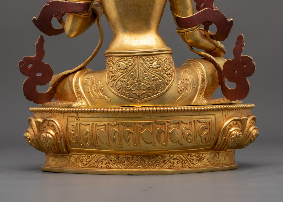 Authentic Green Tara Statue | Artisan-Made in Patan