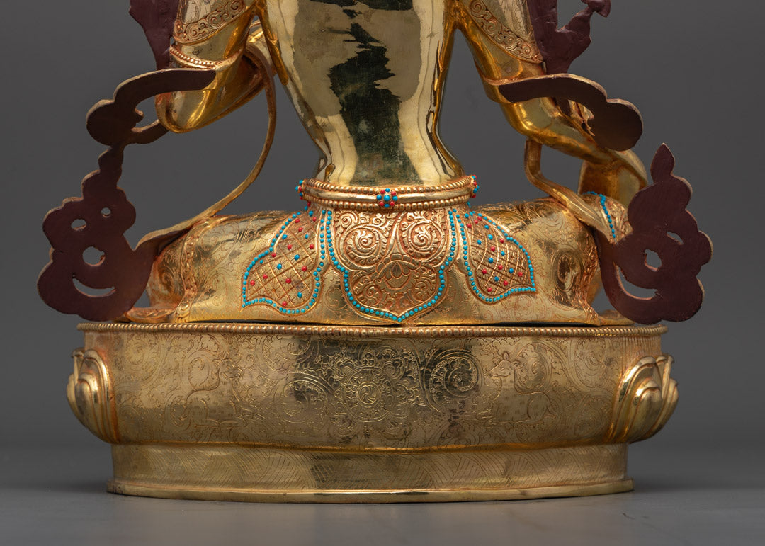 Green Tara Statue | Exquisite Hand-Carved Art from Nepal