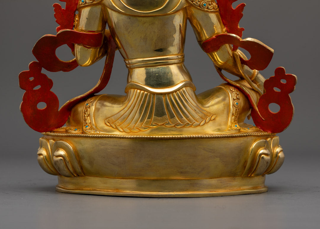 Green Tara Statue for Meditation | Handmade Buddhist Sculpture