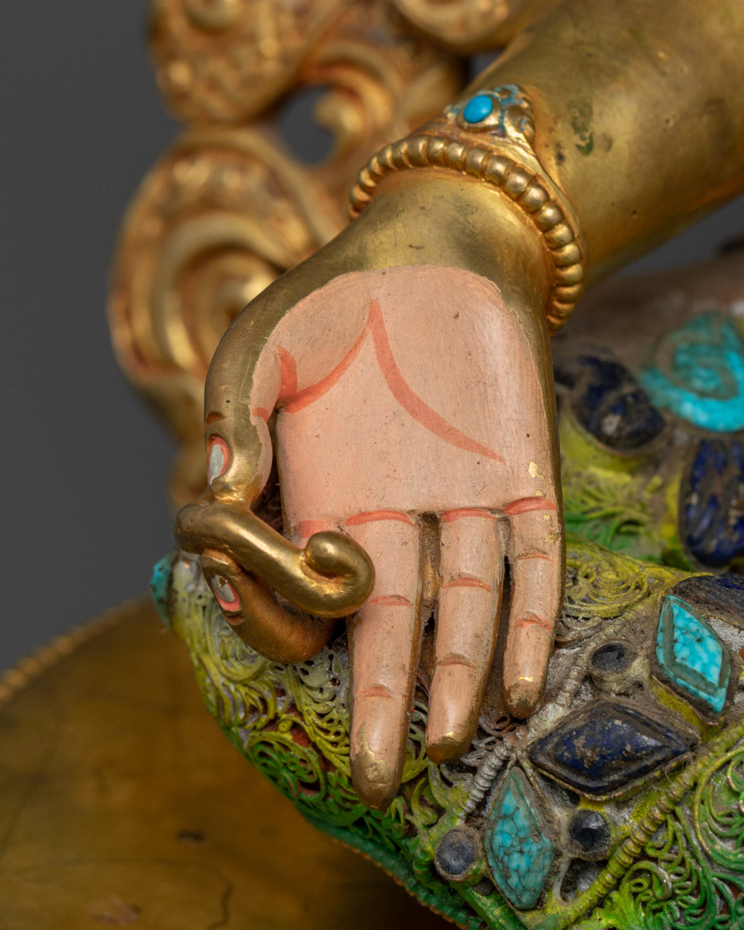 Green Tara Statue | Traditional Nepalese Buddhist Art