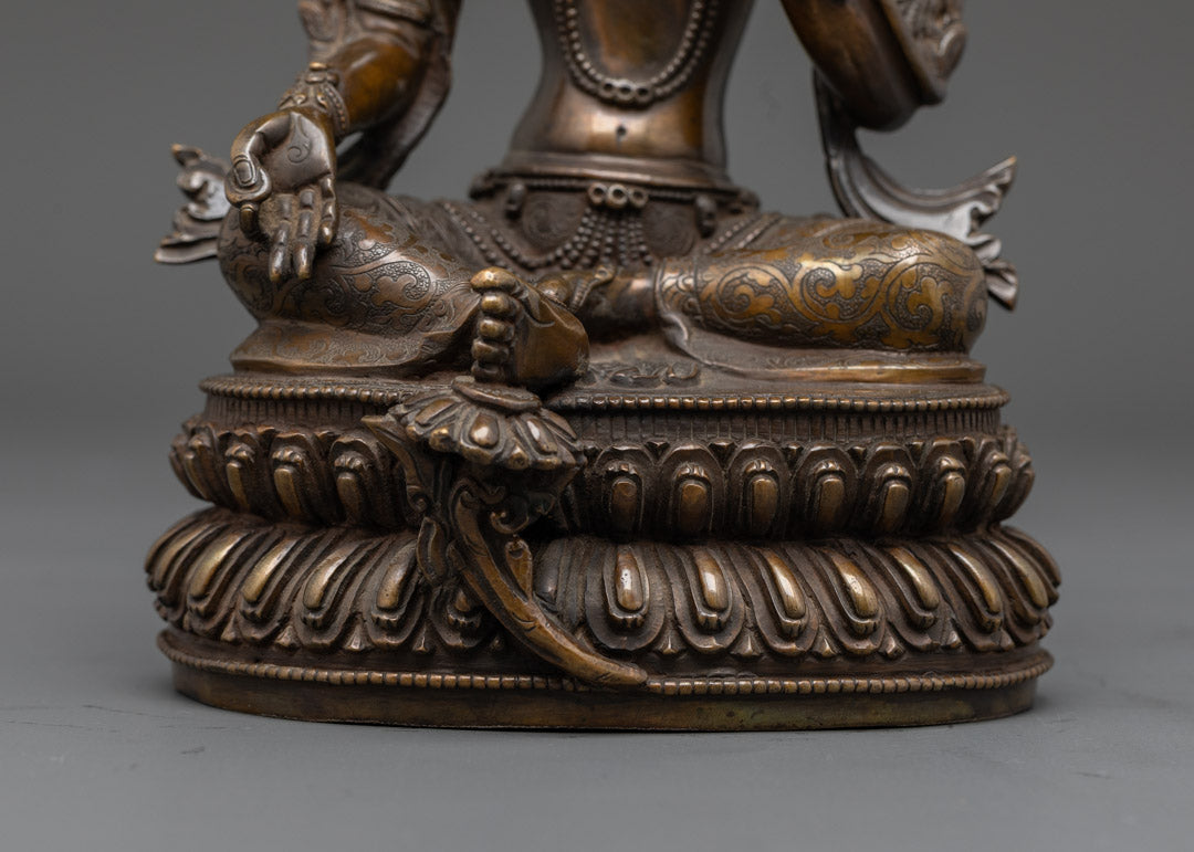 Nepalese Green Tara Statue | Handcrafted Buddhist Art