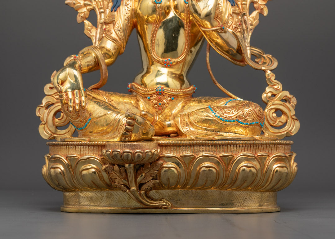 Green Tara Statue | Exquisite Hand-Carved Art from Nepal