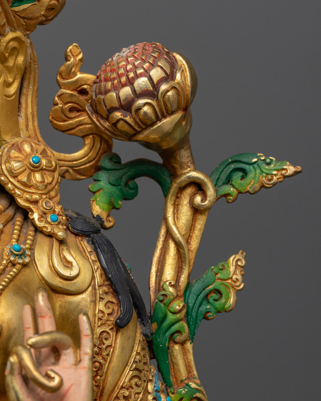 Green Tara Statue | Traditional Nepalese Buddhist Art