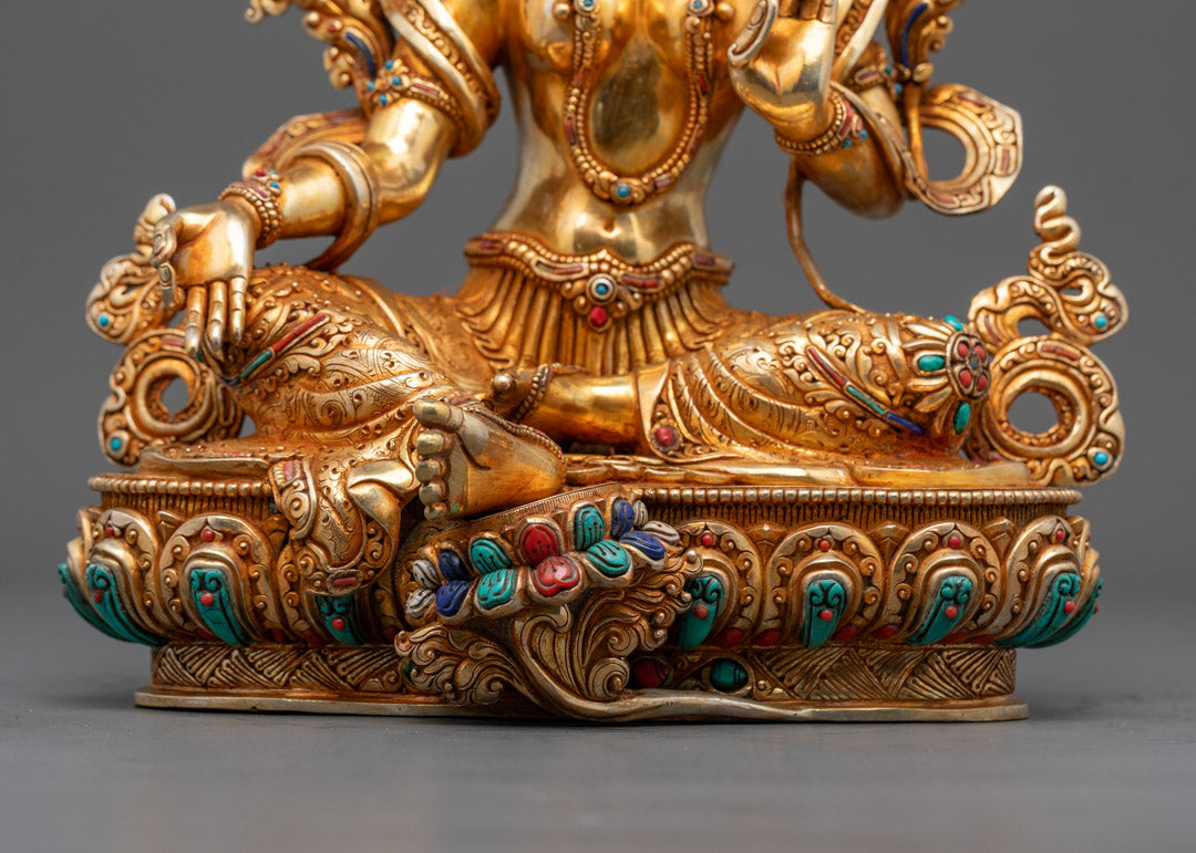 Green Tara Buddha Statue for Spiritual Protection