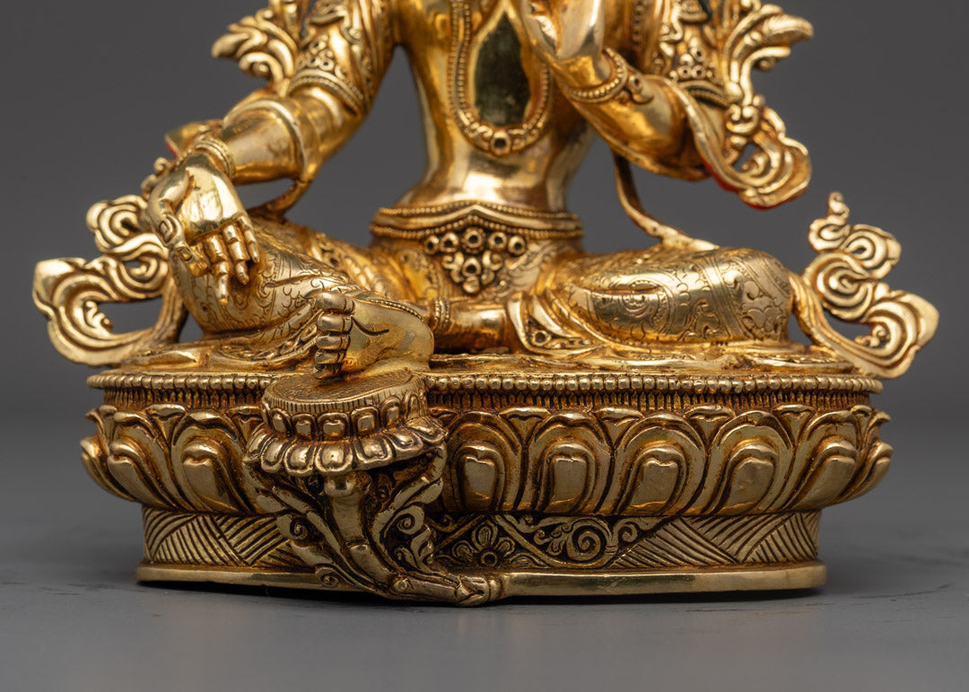 Sacred Green Tara Statue | Hand-Carved in Nepal