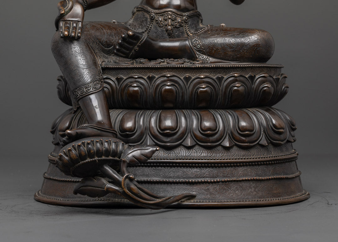 Handcrafted Green Tara Statue | Himalayan Artwork