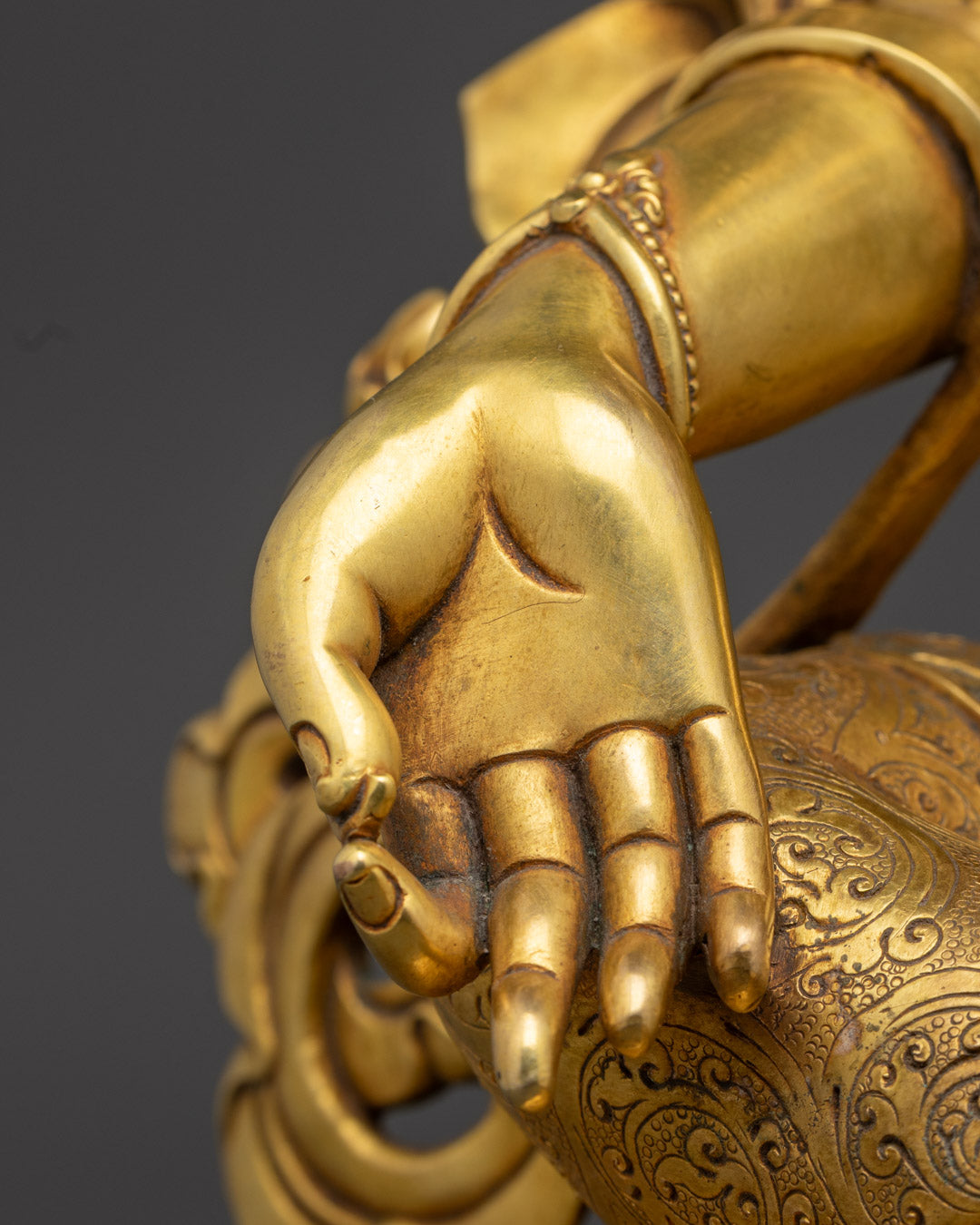 Sacred Green Tara Statue | Handmade Copper Sculpture