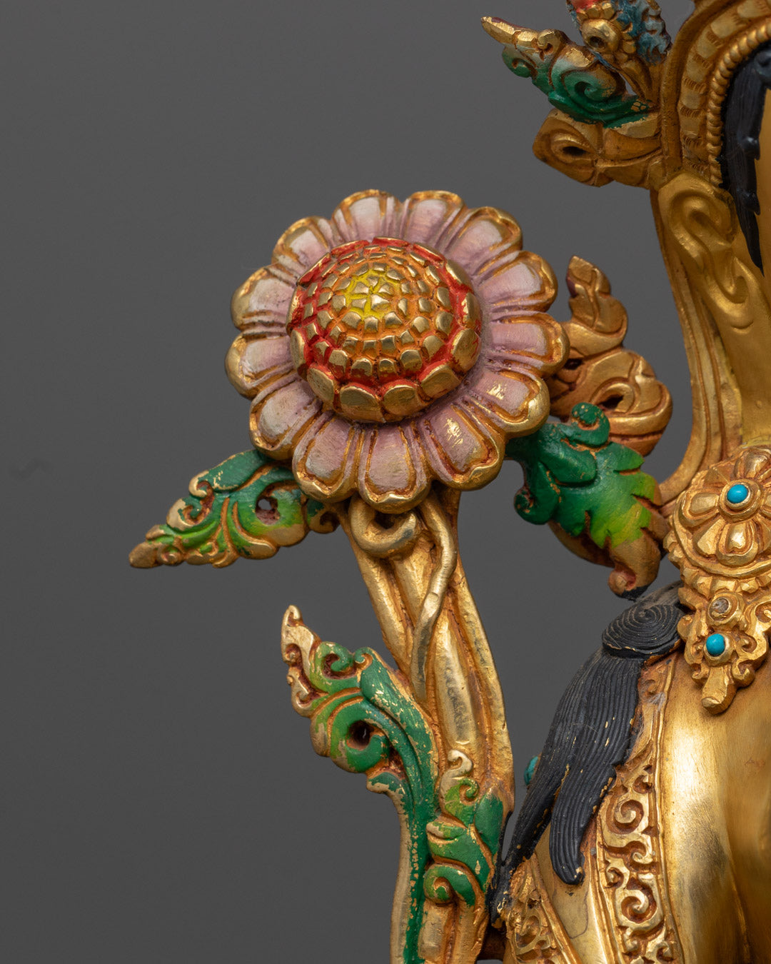 Green Tara Statue | Traditional Nepalese Buddhist Art