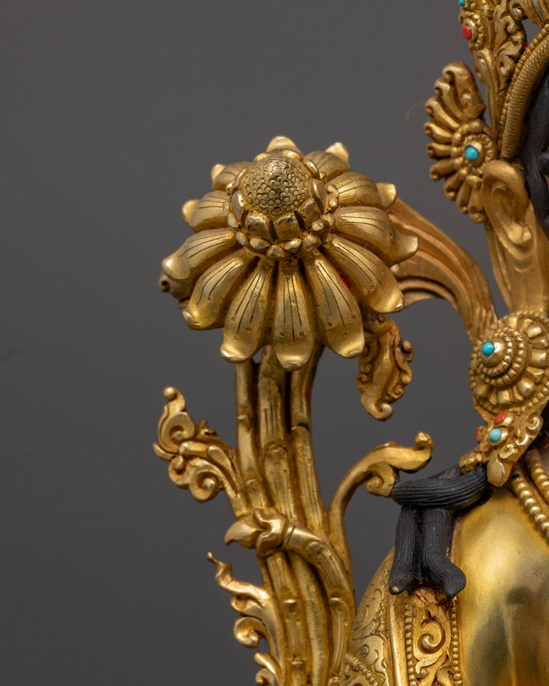 Buddhist Green Tara Statue | Hand-Carved Sculpture