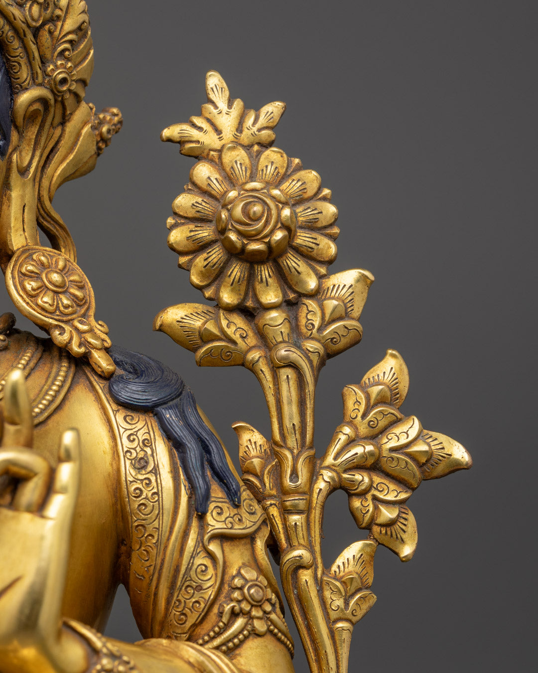 Sacred Green Tara Statue | Handmade Copper Sculpture