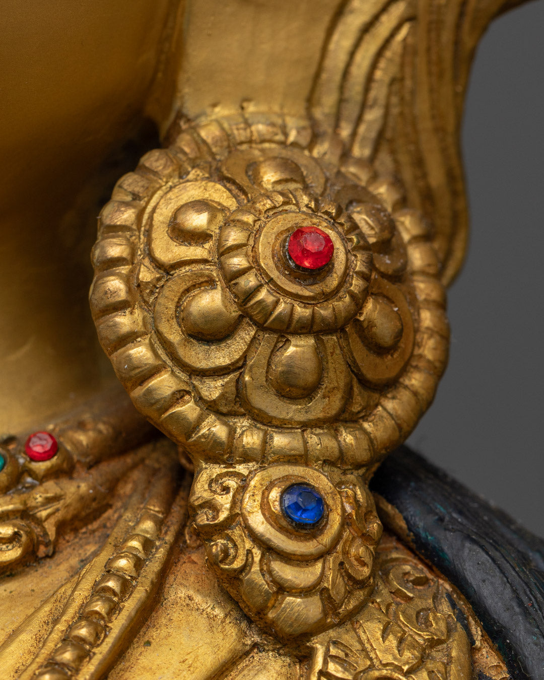 Authentic Green Tara Statue | Hand-Carved Copper Sculpture