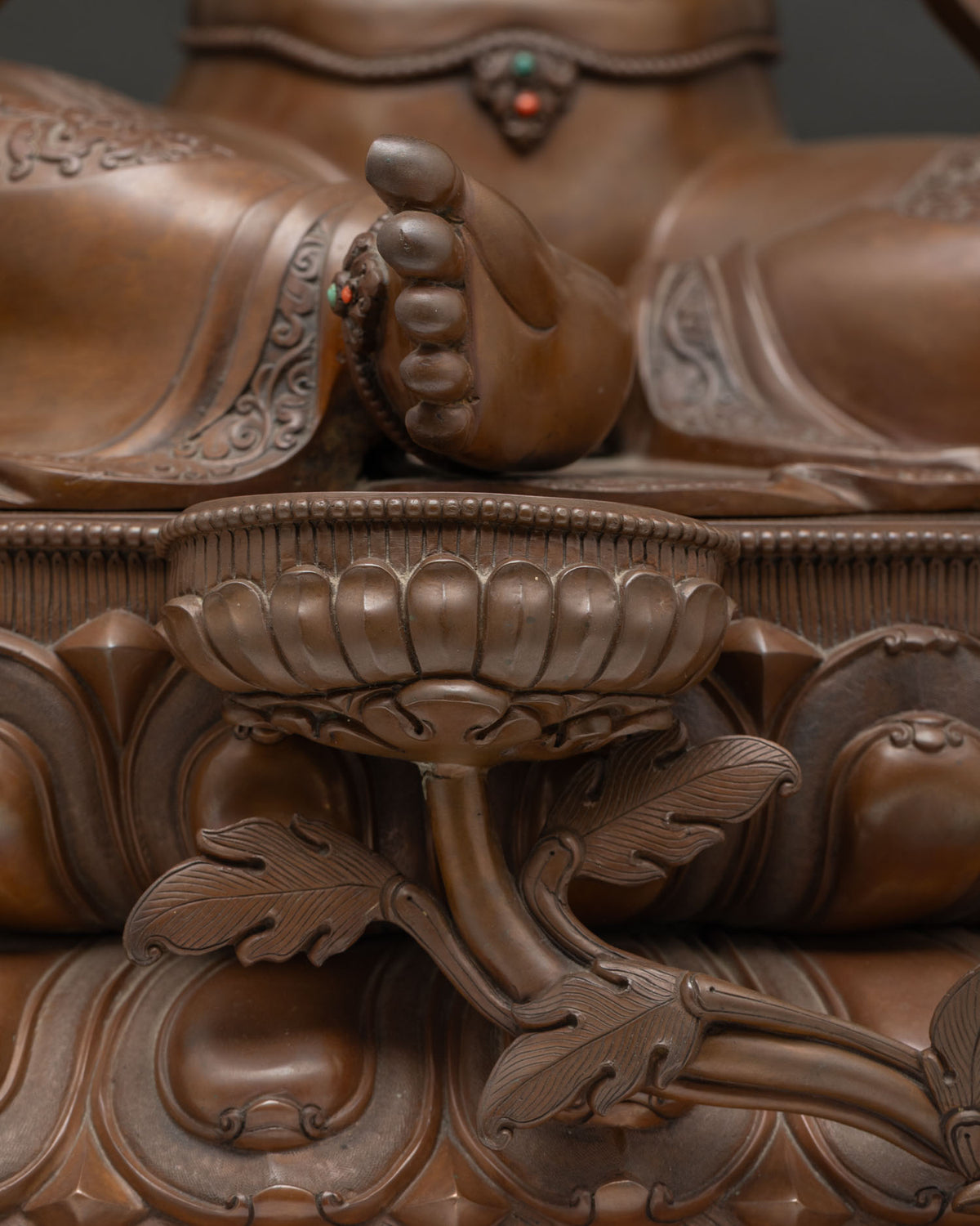 Green Tara Goddess Statue | Chemically Oxidized Copper Masterpiece