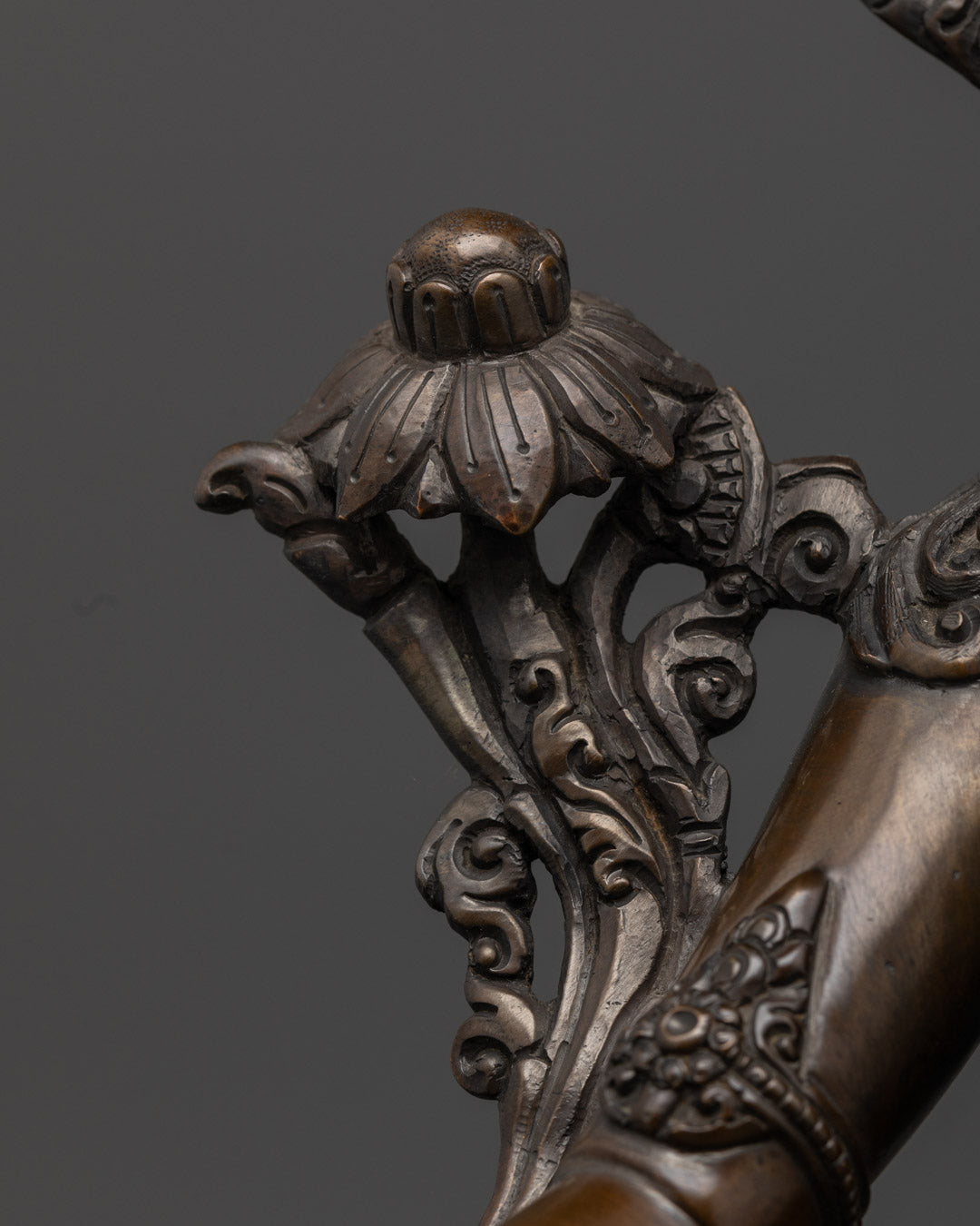 Oxidized Green Tara Statue | Copper Buddhist Idol