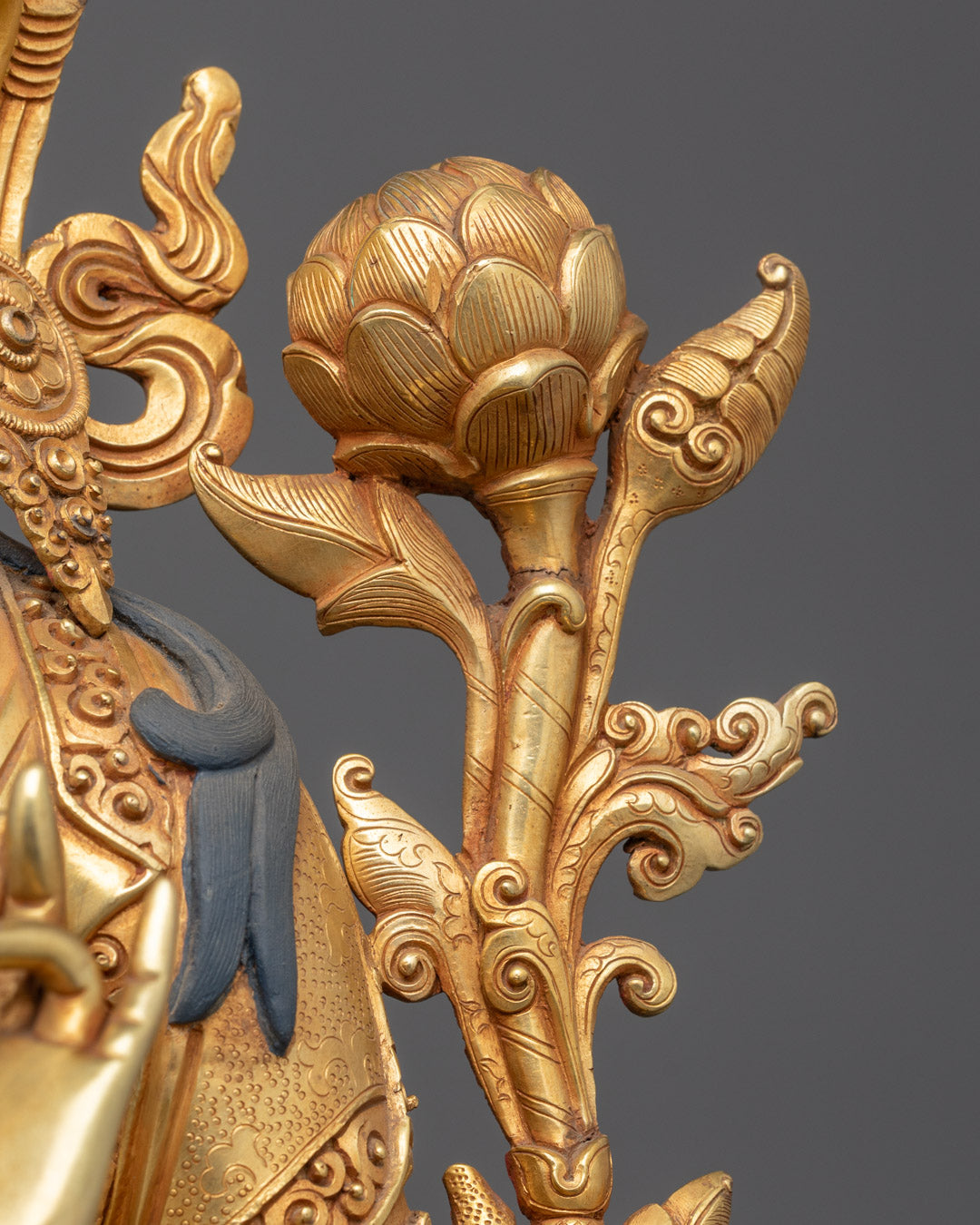 Beautifully Hand-Carved Green Tara Statue