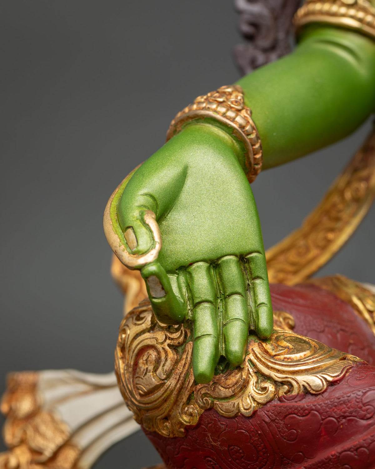 Green Tara Sculpture – Hand-Painted Mother of Liberation Statue