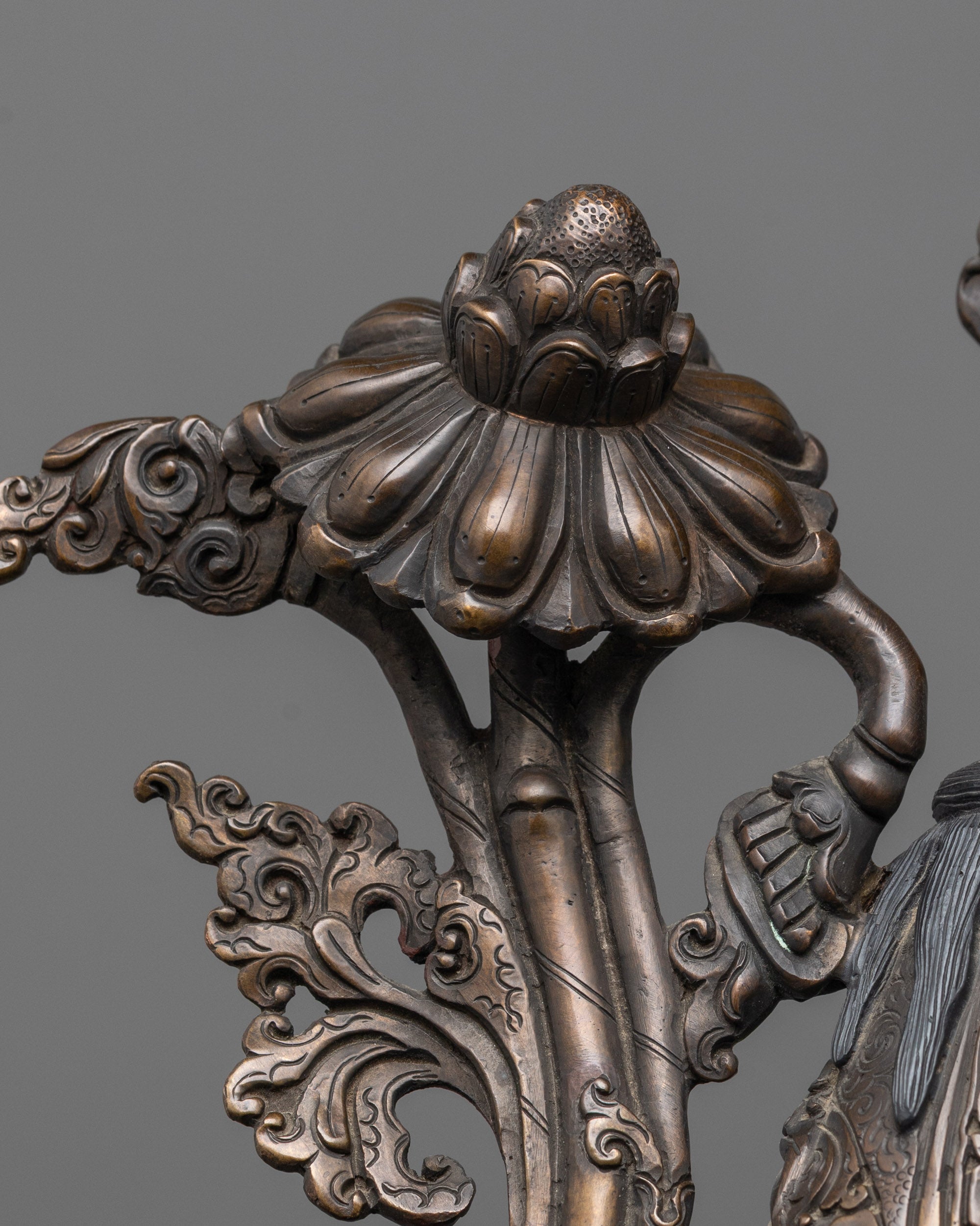 Beautiful Green Tara Statue | Oxidized Copper Buddhist Deity for Altar