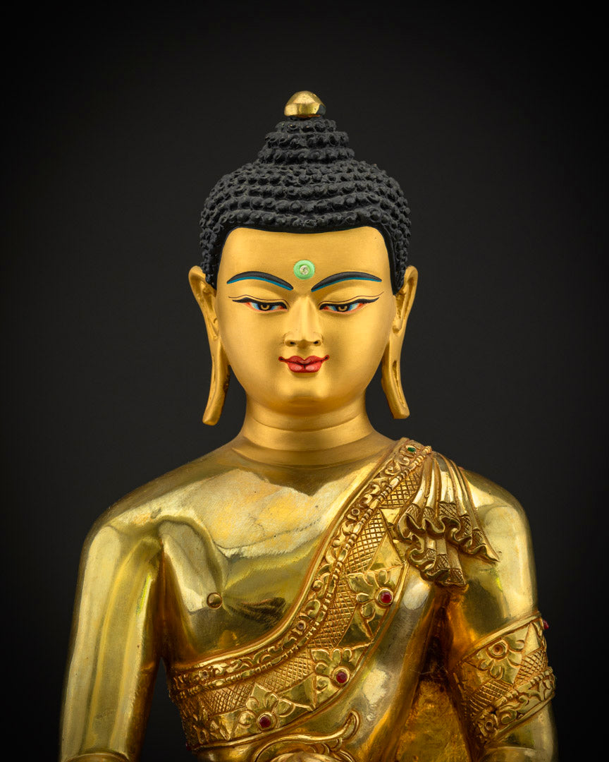 Masterpiece Shakyamuni Buddha Statue | Traditional Himalayan Art Nepal