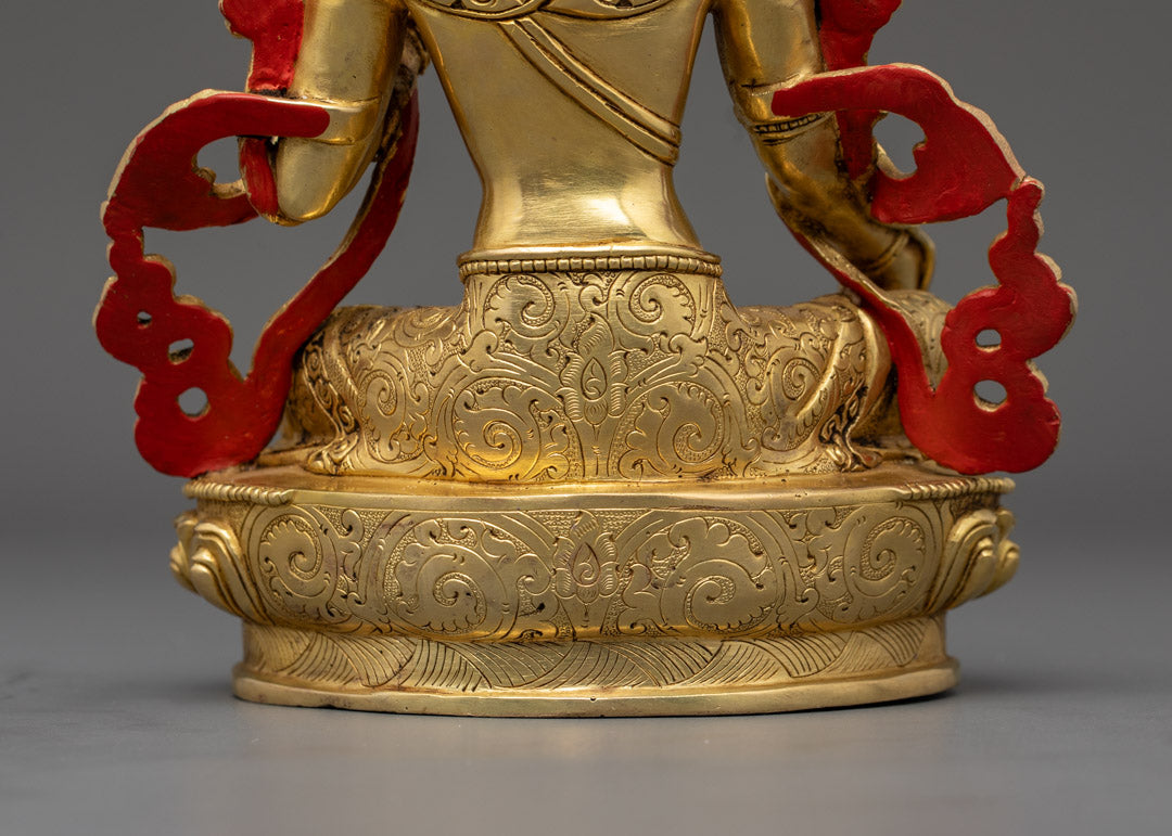 Sacred Green Tara Statue | Handmade Buddhist Goddess