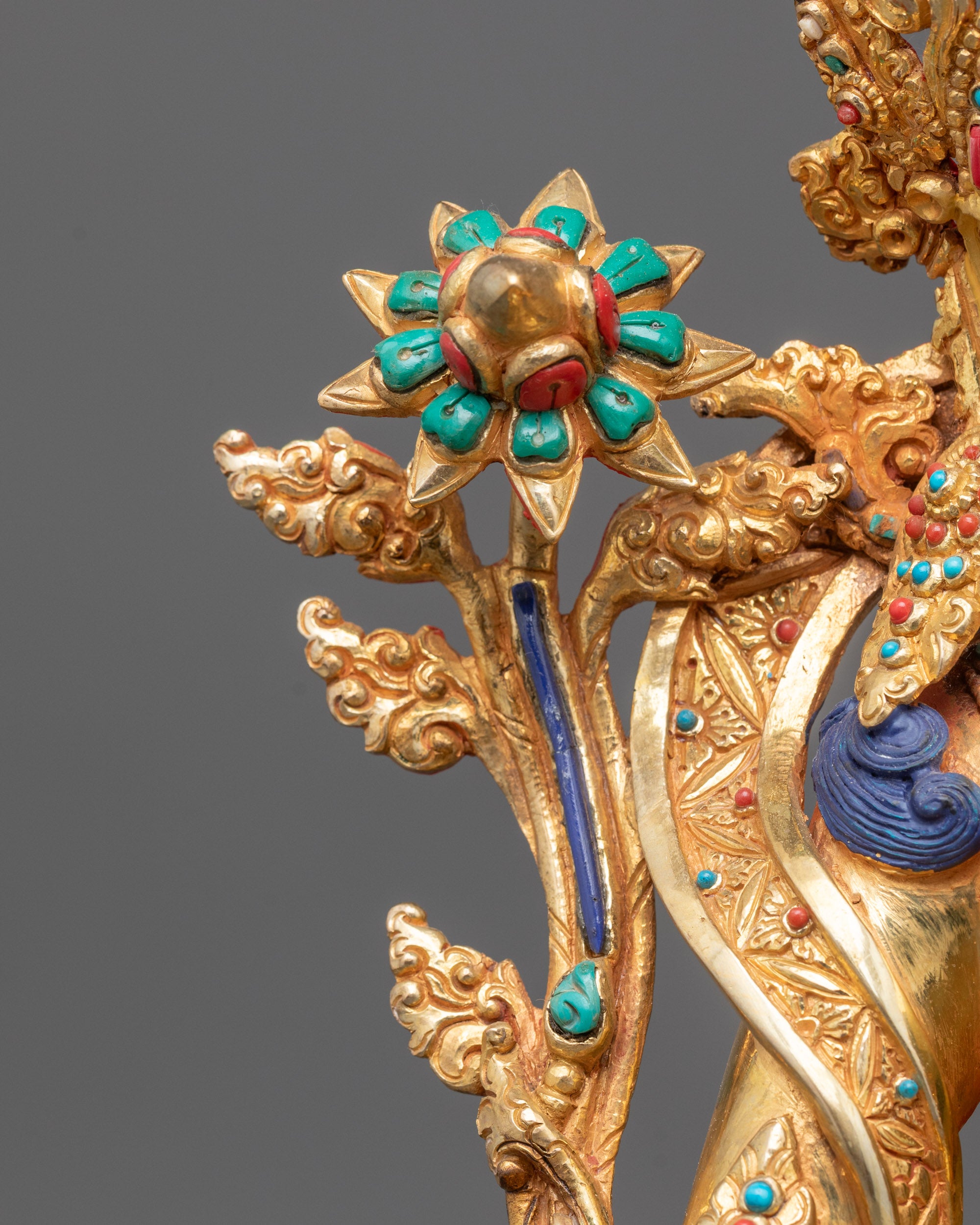 Traditional Green Tara Statue for Altar and Meditation