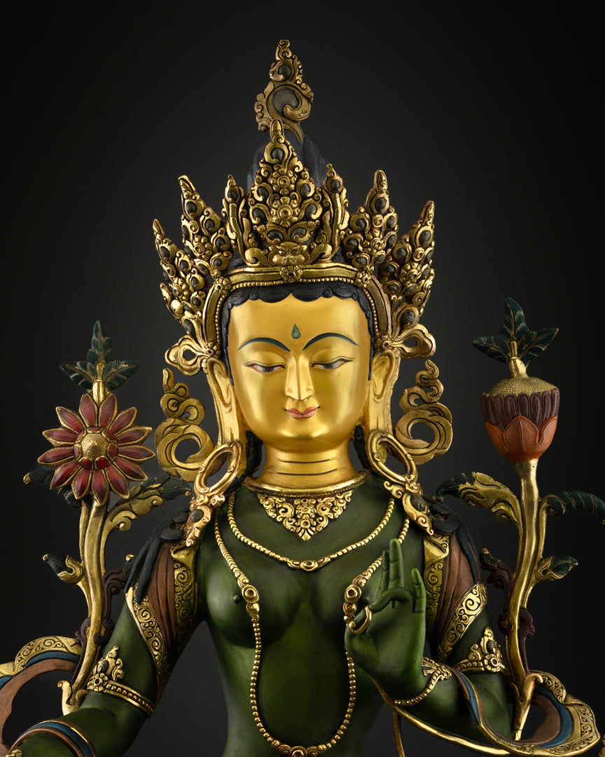 Buddhist Green Tara Statue | Handmade Tara Statue