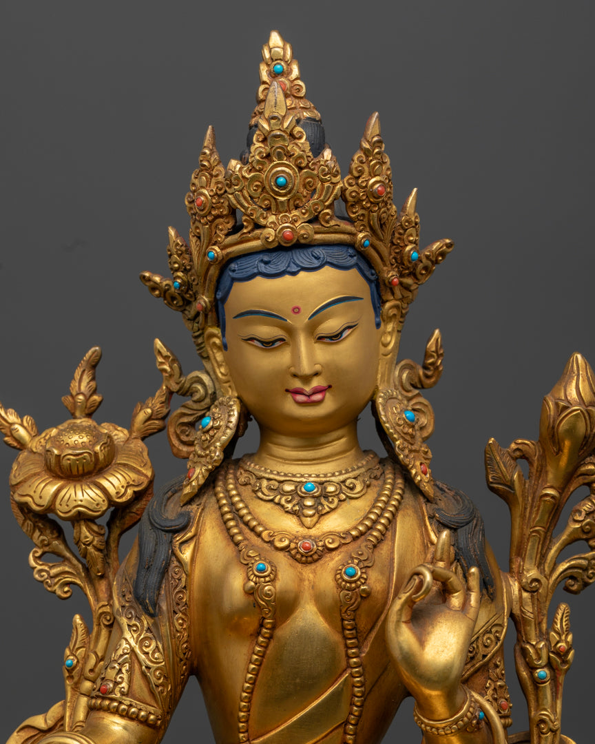 Divine Green Tara Statue | Sacred Art for Mindfulness
