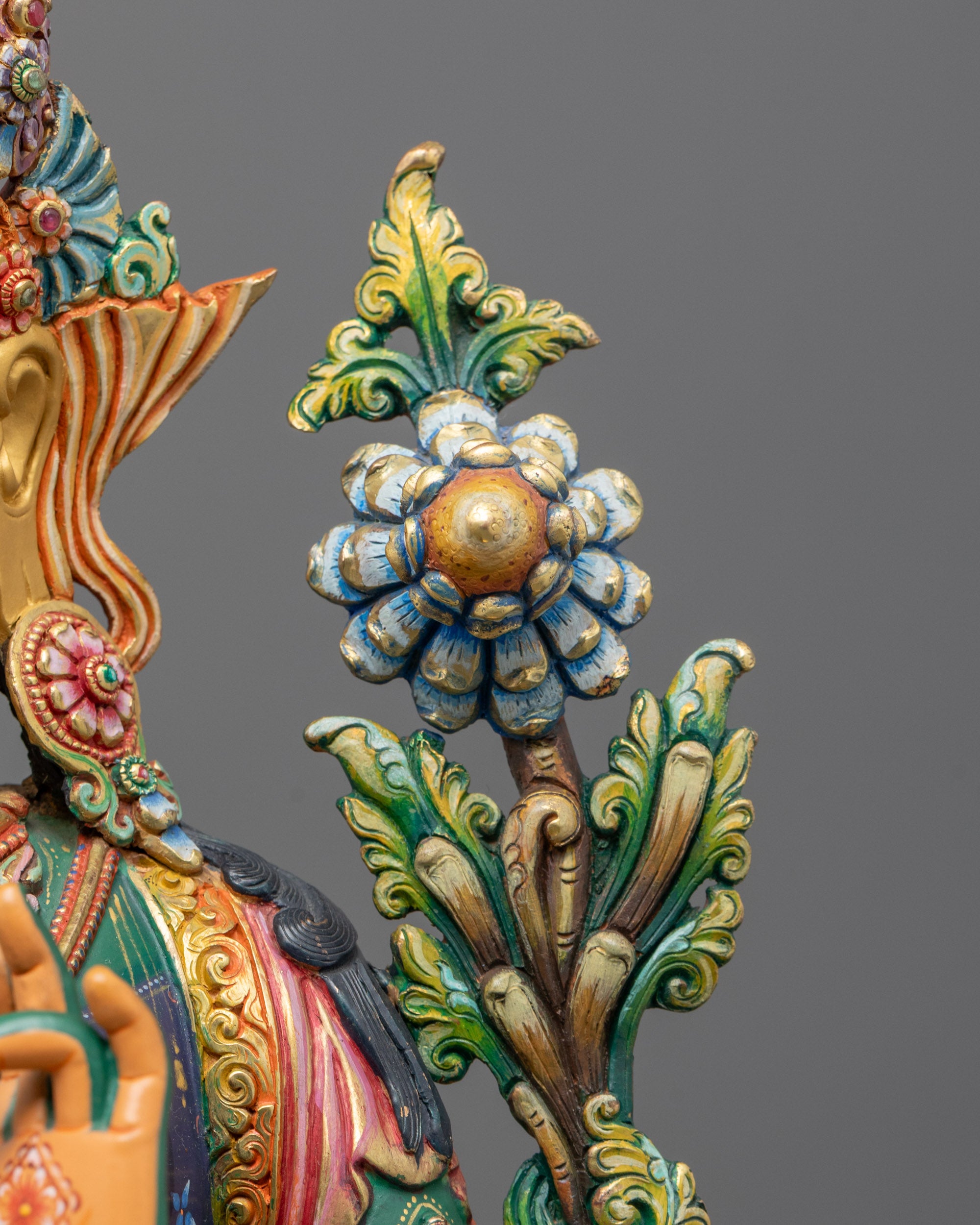 Premium Green Tara Statue for Spiritual Wellness and Fear Removal