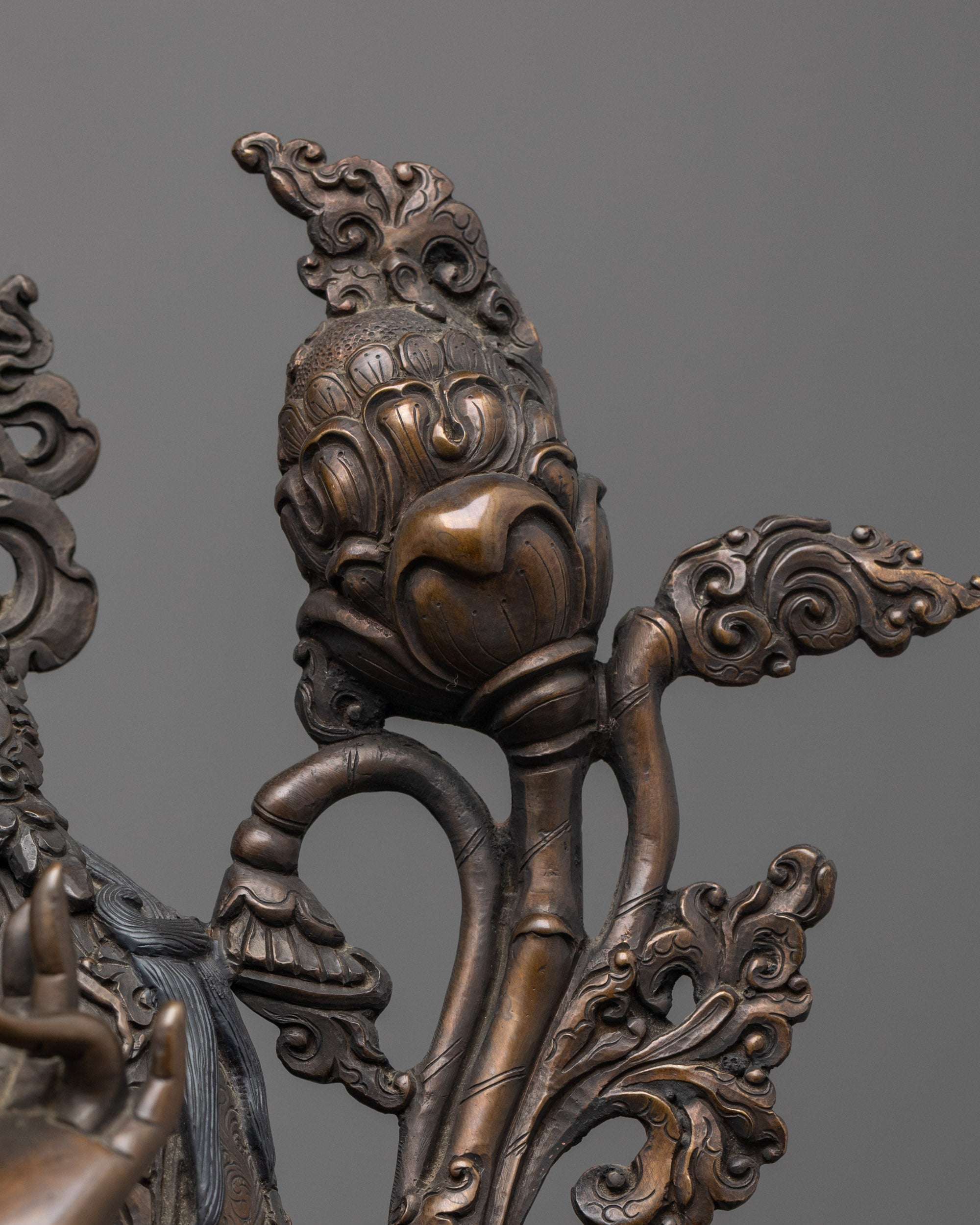 Beautiful Green Tara Statue | Oxidized Copper Buddhist Deity for Altar