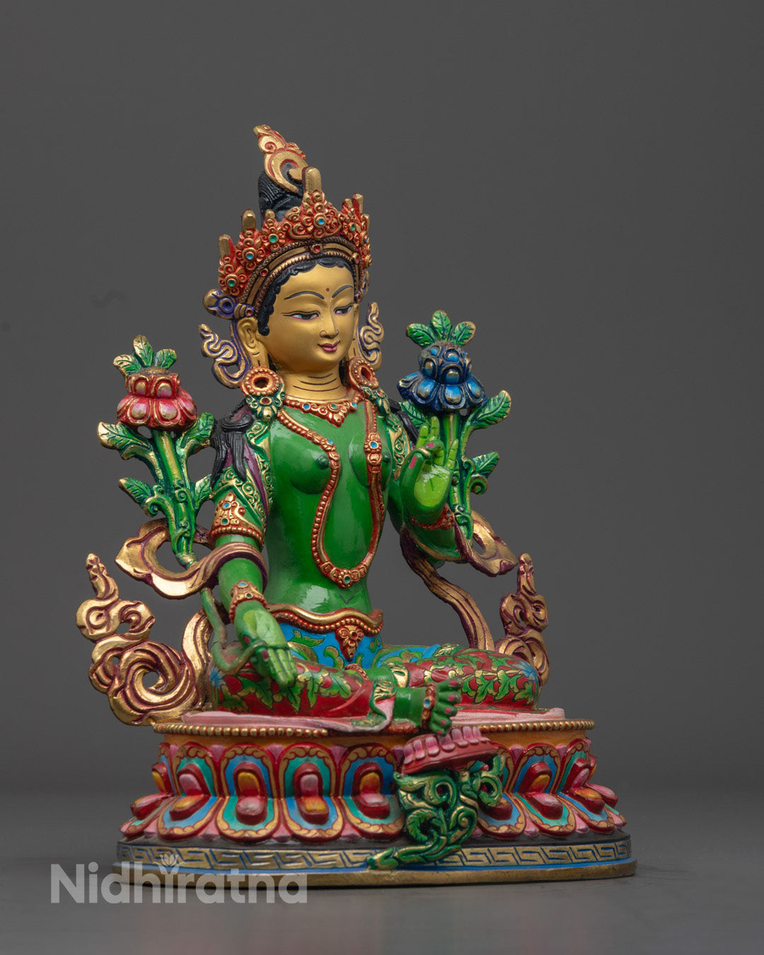 Green Tara Dolma Statue | Goddess in the Buddhist Pantheon