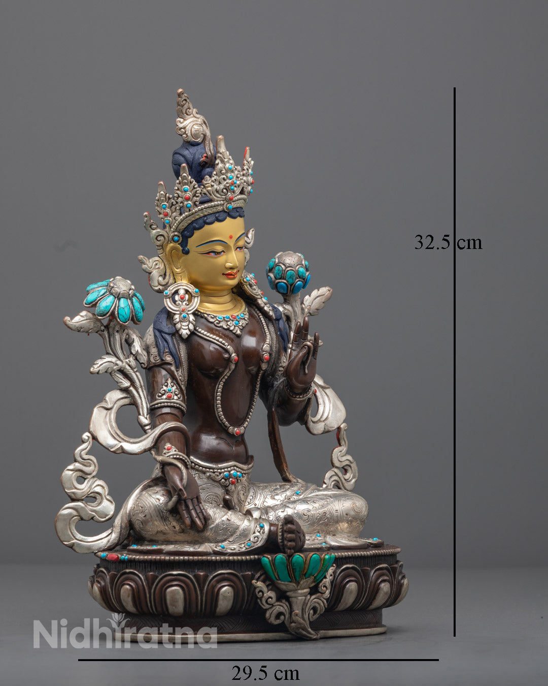 Authentic Nepalese Green Tara Statue