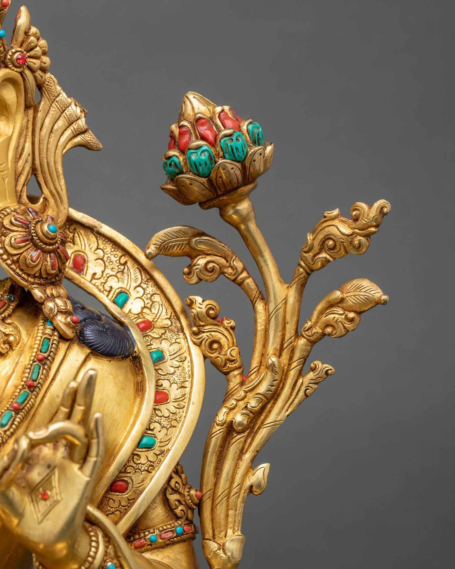 Tibetan Green Tara Sculpture | Handcrafted in Nepal