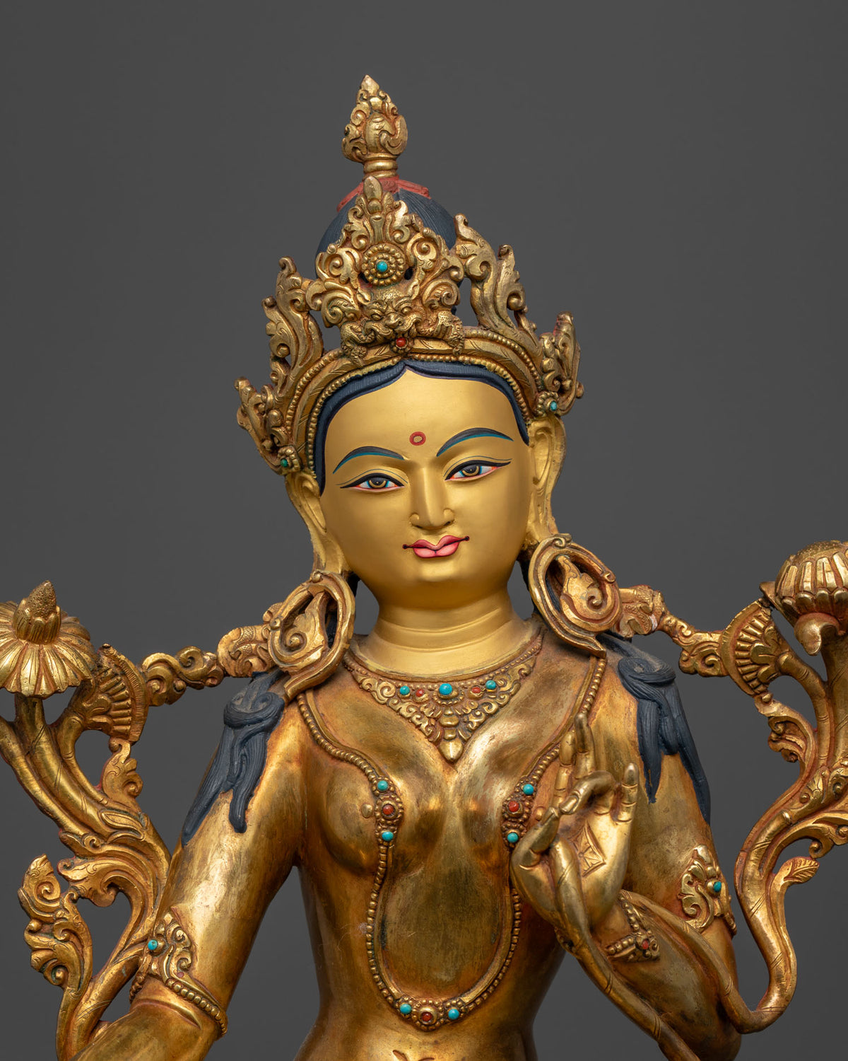 Green Tara Statue from Nepal: Elegance and Spirituality