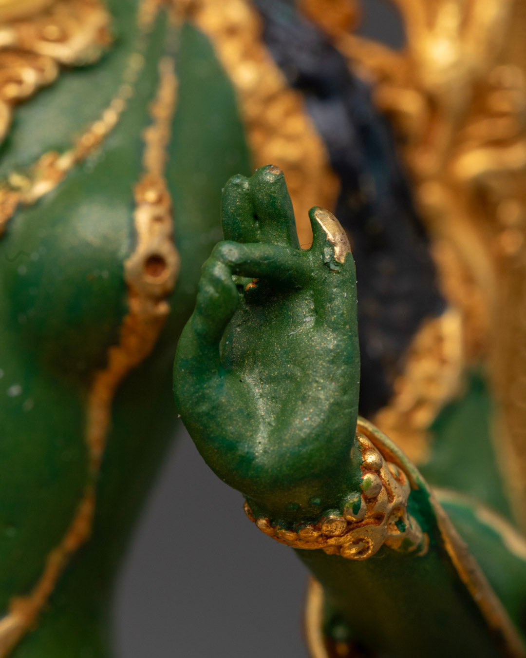 Green-Hued Mother Tara Statue | Machine Made Buddhist Statue