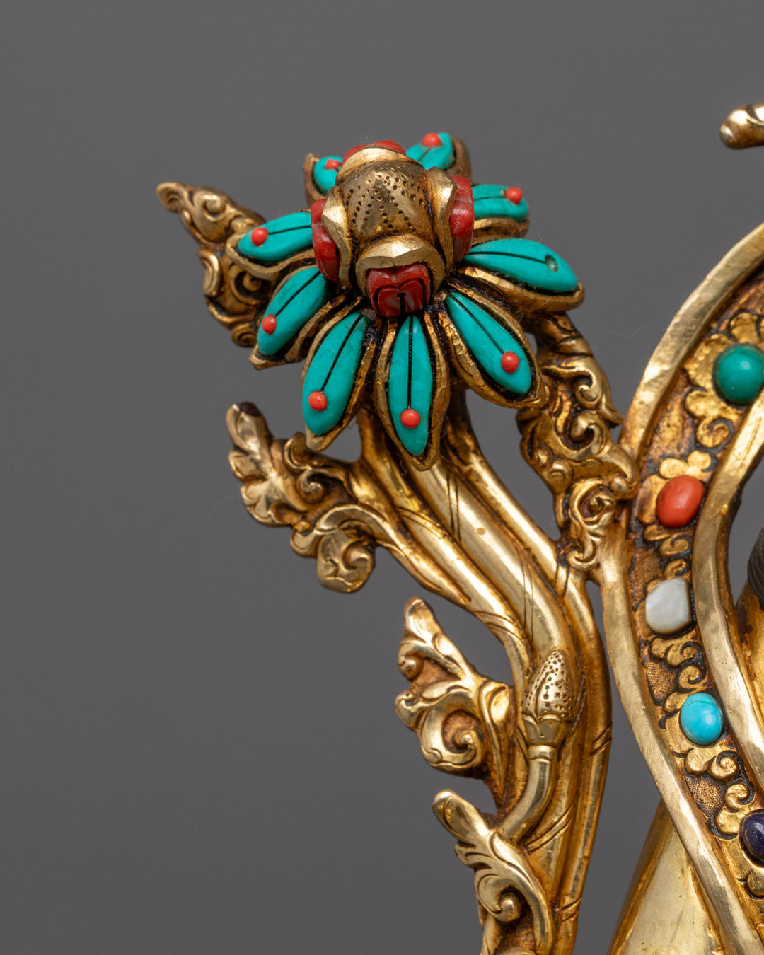 Beautifully Hand-carved Green Tara Sculpture