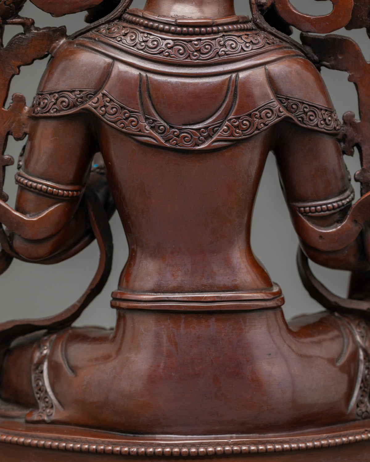 Hand-Painted Oxidized Green Tara Statue
