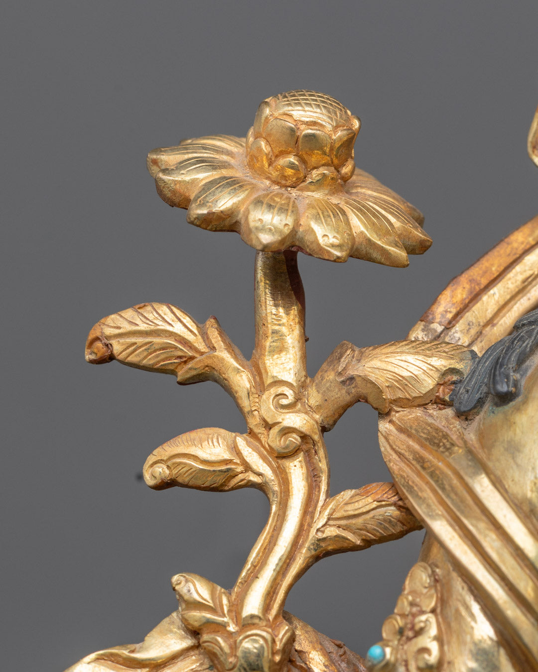 Green Tara Sculpture | Gold Body Buddhist Goddess