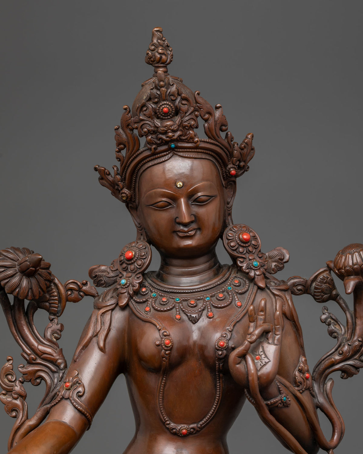 Oxidized Green Tara Statue for Sale | Powerful Symbol of Protection