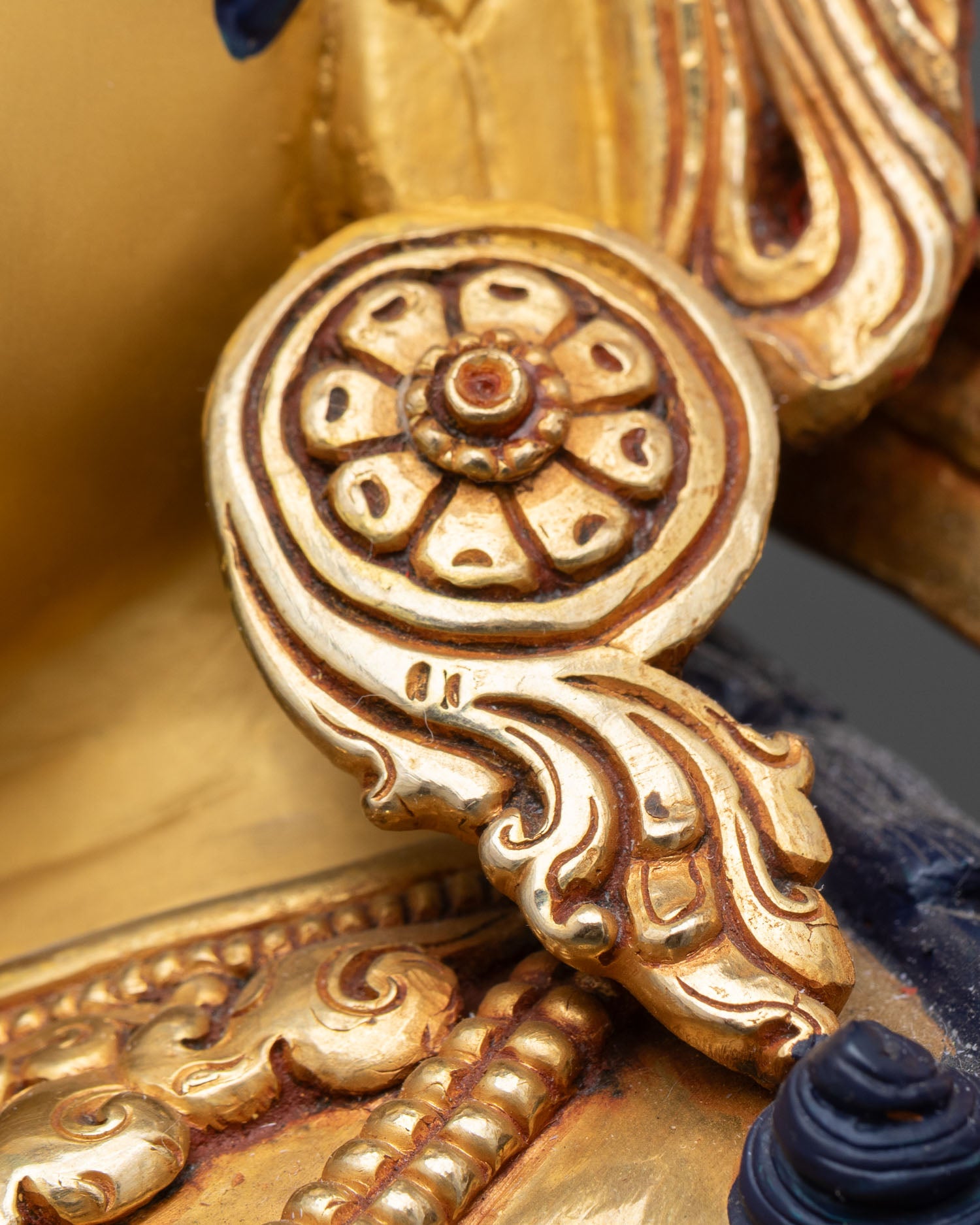 Green Tara Statue | Gold Finish Himalayan Artwork