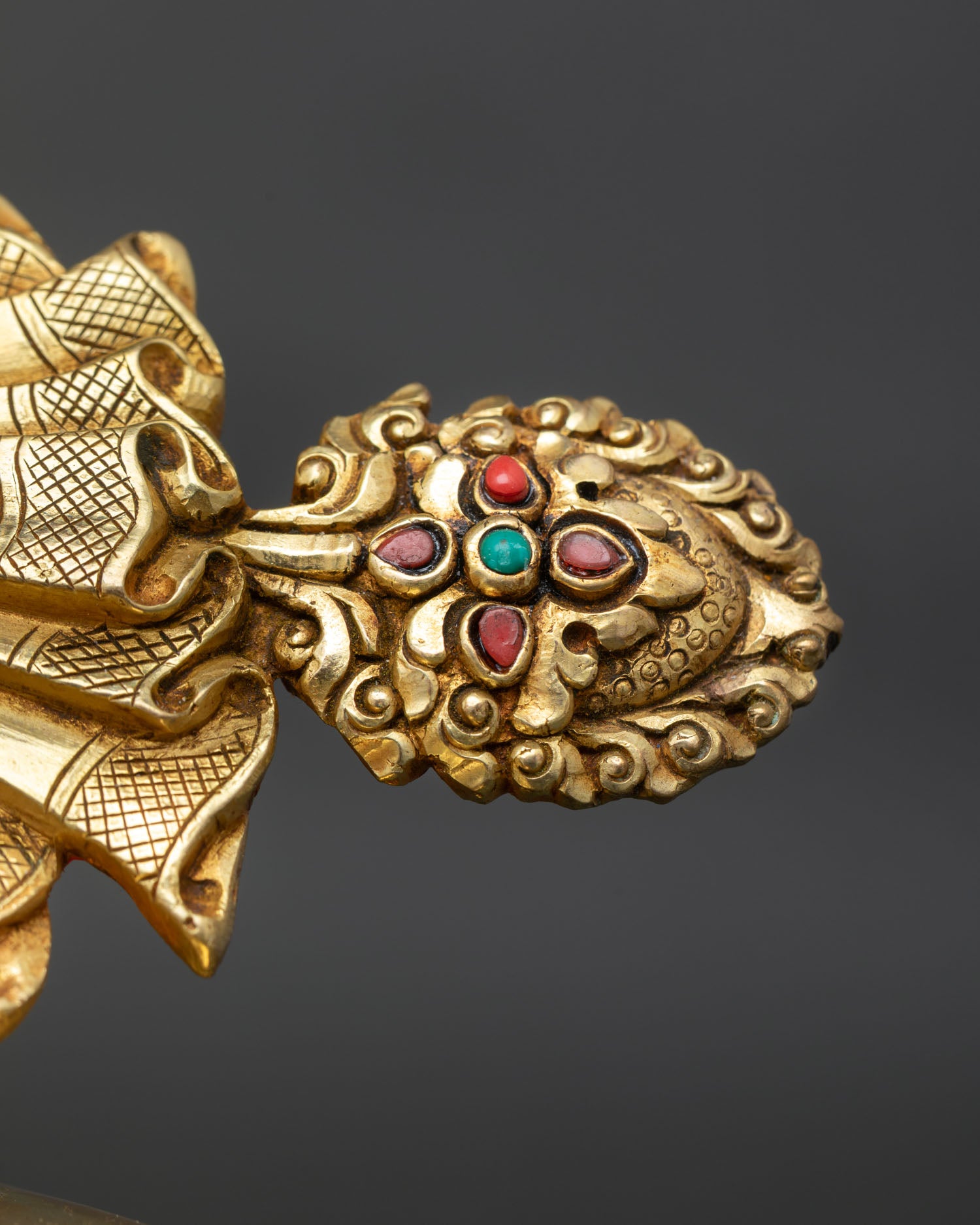 Buddhist Green Tara – Gold Gilded Copper Statue from Nepal