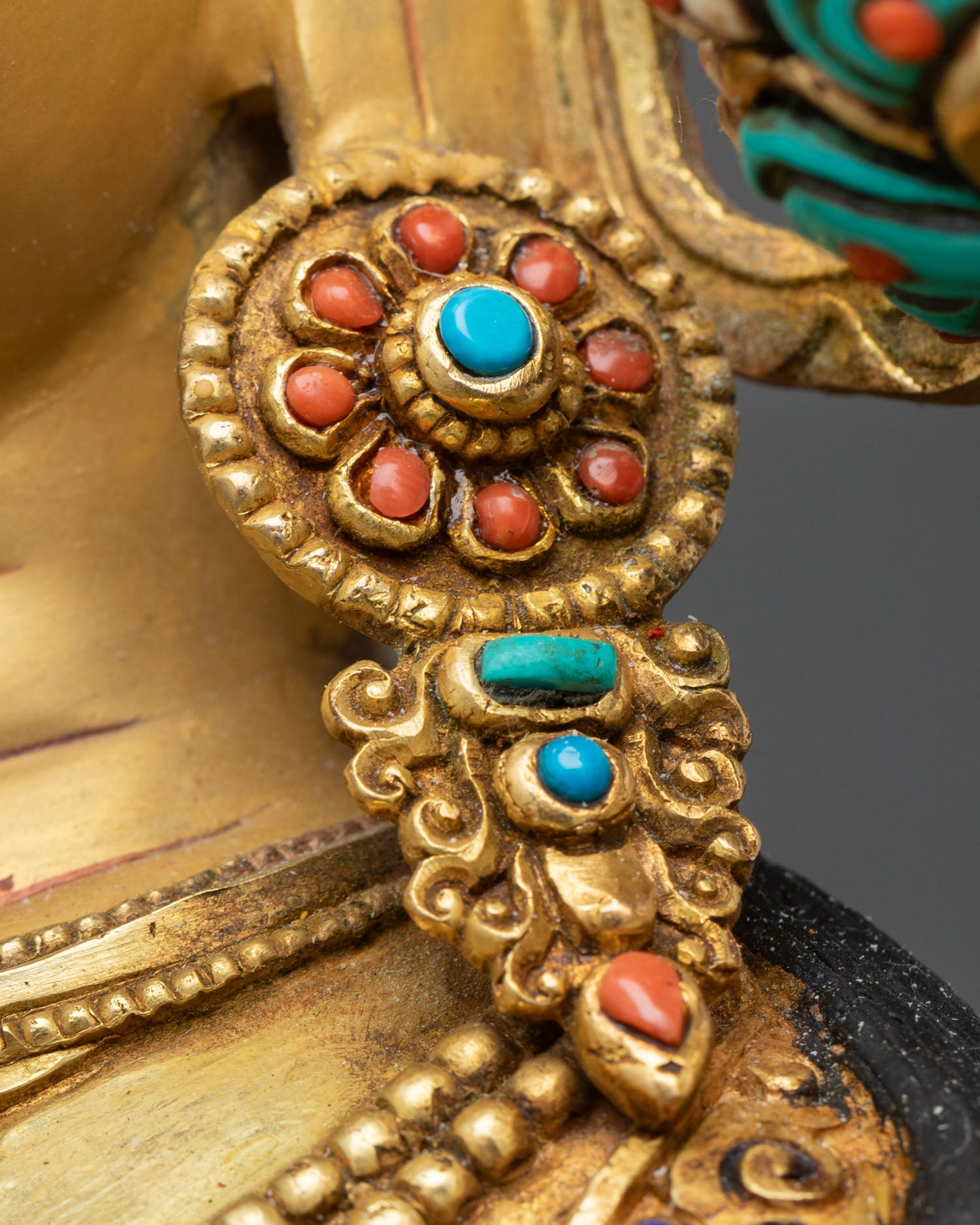 Buddhist Green Tara – Gold Gilded Copper Statue from Nepal