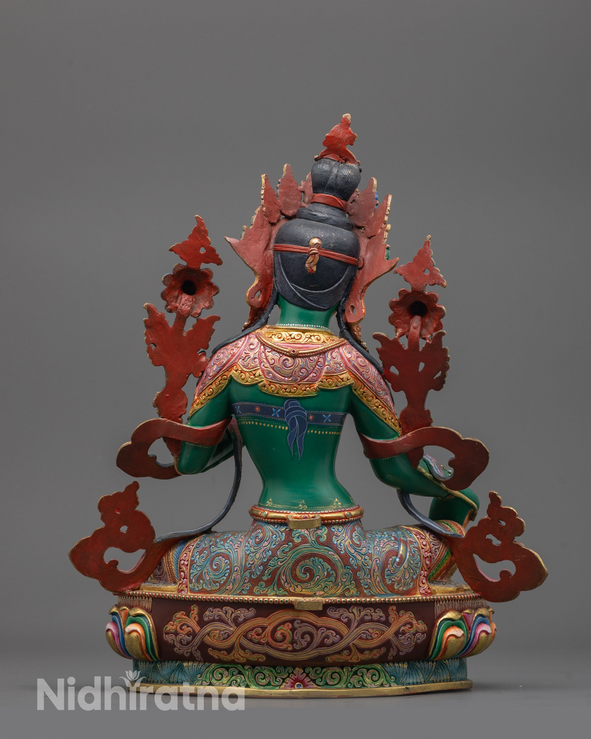 Premium Green Tara Statue for Spiritual Wellness and Fear Removal